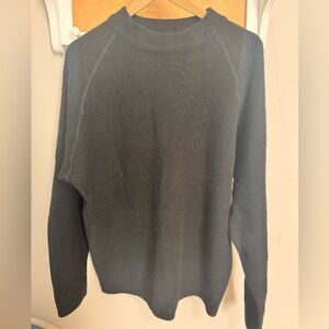 Black wool knit sweater